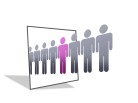 PowerPoint Image - 3D Line Of Characters Square