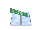 PowerPoint Image - 3D Success Street Sign Square