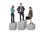 PowerPoint Image - 3D Three Boxes Business Square