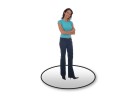PowerPoint Image - 3D Woman 02 Circle