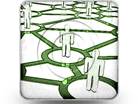 3d Network Green Square Color Pencil PPT PowerPoint Image Picture