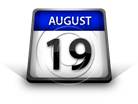 Calendar August19 PPT PowerPoint Image Picture