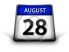 Calendar August28 PPT PowerPoint Image Picture