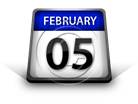 Calendar February 05 PPT PowerPoint Image Picture