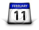 Calendar February 11 PPT PowerPoint Image Picture
