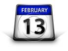 Calendar February 13 PPT PowerPoint Image Picture