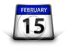 Calendar February 15 PPT PowerPoint Image Picture