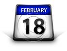 Calendar February 18 PPT PowerPoint Image Picture
