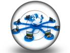 Global Computer Network blue circle PPT PowerPoint Image Picture