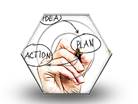 Idea Plan Action HEX Color Pen PPT PowerPoint Image Picture