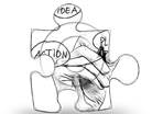 Idea Plan Action PUZ Sketch PPT PowerPoint Image Picture