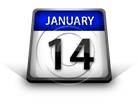 Calendar January 14 PPT PowerPoint Image Picture
