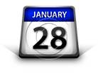Calendar January 28 PPT PowerPoint Image Picture