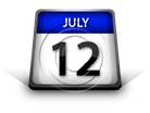 Calendar July 12 PPT PowerPoint Image Picture