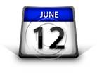 Calendar June 12 PPT PowerPoint Image Picture
