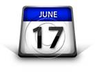 Calendar June 17 PPT PowerPoint Image Picture
