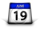 Calendar June 19 PPT PowerPoint Image Picture