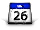 Calendar June 26 PPT PowerPoint Image Picture