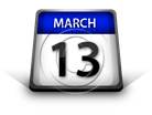 Calendar March 13 PPT PowerPoint Image Picture