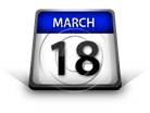Calendar March 18 PPT PowerPoint Image Picture