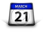 Calendar March 21 PPT PowerPoint Image Picture
