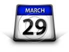 Calendar March 29 PPT PowerPoint Image Picture