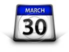 Calendar March 30 PPT PowerPoint Image Picture