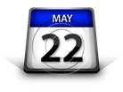 Calendar May 22 PPT PowerPoint Image Picture