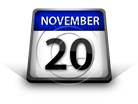 Calendar November 20 PPT PowerPoint Image Picture