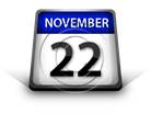 Calendar November 22 PPT PowerPoint Image Picture