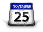 Calendar November 25 PPT PowerPoint Image Picture