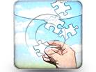 Puzzle In Squareand2 Square Color Pencil PPT PowerPoint Image Picture