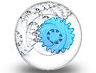 Rolling Cog Circle Color Pen PPT PowerPoint Image Picture