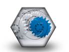 Rolling Cog Hex PPT PowerPoint Image Picture