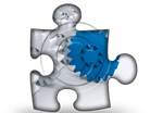 Rolling Cog Puz PPT PowerPoint Image Picture