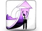 Stretching It Up Purple Square Color Pencil PPT PowerPoint Image Picture