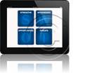 Tablet black SWOT Analysis Blue Rectangle PPT PowerPoint Image Picture