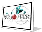 Target Customer Bullseye F Color Pencil PPT PowerPoint Image Picture