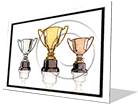 Winning Trophy F Color Pencil PPT PowerPoint Image Picture