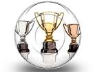 Winning Trophy Circle Color Pencil PPT PowerPoint Image Picture