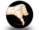 thumbs down Circle Color Pencil PPT PowerPoint Image Picture