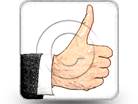 thumbs up down B2 Color Pencil PPT PowerPoint Image Picture