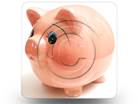 Piggy Bank 01 Square PPT PowerPoint Image Picture