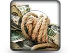 dollar bills tied with rope PPT PowerPoint Image Picture