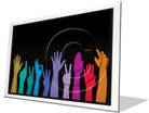 Colorful Hand Gestures F PPT PowerPoint Image Picture