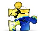 Global Sprint Puzzle PPT PowerPoint Image Picture