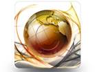 Globe Gold 01 Square PPT PowerPoint Image Picture