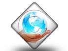 Globe In Hand Diamond PPT PowerPoint Image Picture