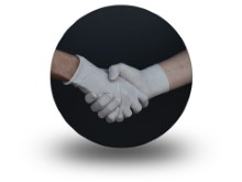 Glove Hand Shake Circle