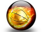 Flaming Basketball S PPT PowerPoint Image Picture